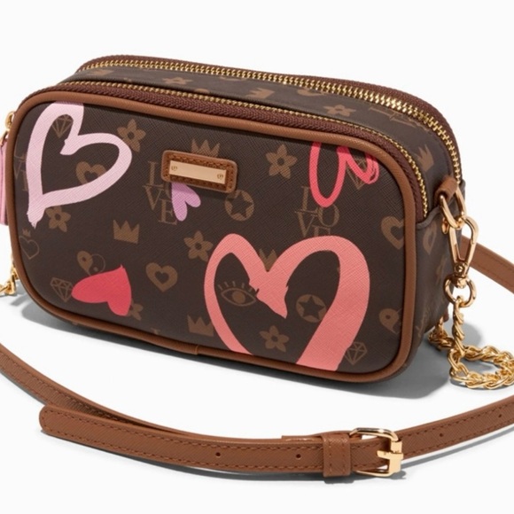Harts Brown Camera Style Crossbody Bag Valentines Day - Picture 3 of 3